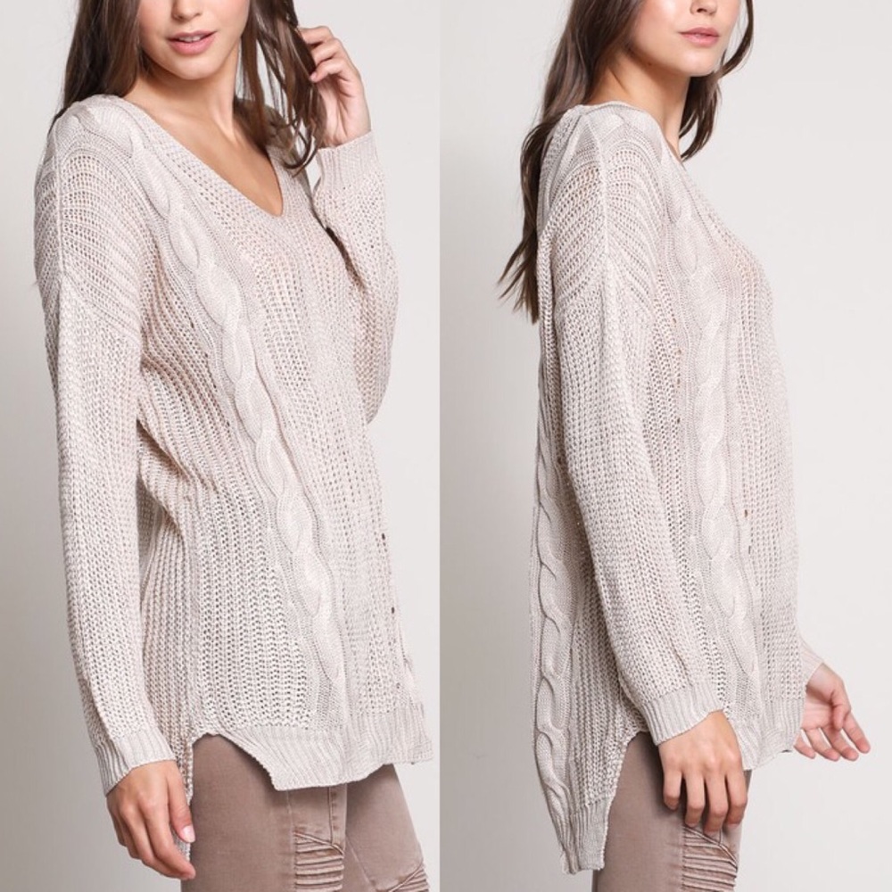 EVA GREENE Knit Sweater - MAUVE - Picture 2 of 3
